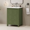 NicBex 24/30/36" Vintage Style Bathroom Vanity with Ceramic Sink,Matte Green Storage Cabinet for Bathroom,4"Faucet Hole(Faucet Not Included) - 2 of 4