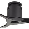 52" Casa Vieja Modern 3 Blade Hugger Ceiling Fan with Remote Matte Black for Living Room Kitchen House Bedroom Family Dining Home - 3 of 4