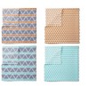 Bacati - Liam Aztec Print Aqua/Orange/Navy Triangles Muslin Swaddling Blankets set of 4 - 2 of 4