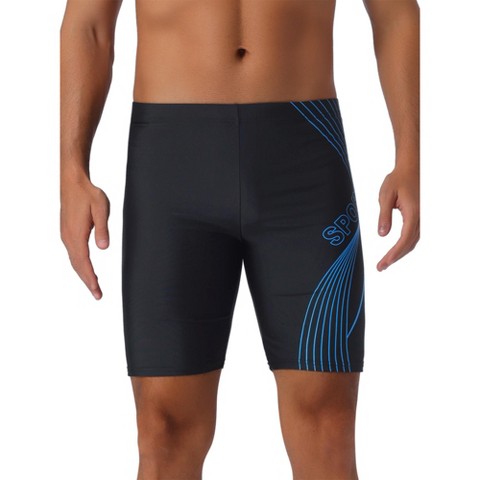 Мужские шорты INSPIRE CHIC Summer Solid Color Athletic Surfing Water Sports Swim Shorts Black Blue 30, цвет: Чёрный