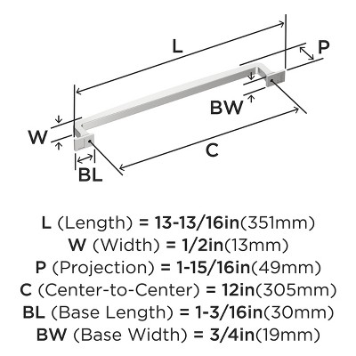 Amerock Westerly 12 inch (305mm) Center-to-Center