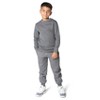 EVERYDAY KIDS Boys Cotton Fleece Sweatpants; Boys’ Activewear Jogger Pants - Soft and Breathable Cotton/Poly Blend, Charcoal Gray - 2 of 4