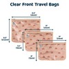 Tiny Twinkle 3-Pack Airline Compliant Travel Bags with Zipper Closure, Clear Front Pouch, Diaper Bag, Toiletry/Cosmetics Organizer - 4 of 4