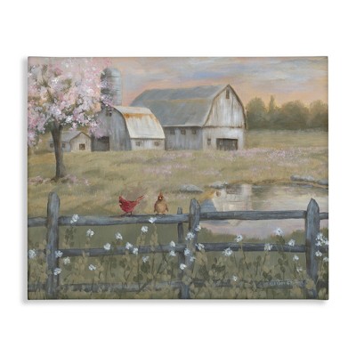 Stupell Industries Blossoming Trees Country Farm, 30" x 24"