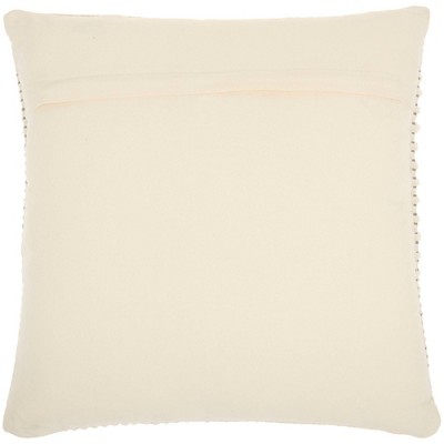 20"x20" Ivory and Gray Christmas Tree Loop Throw Pillow