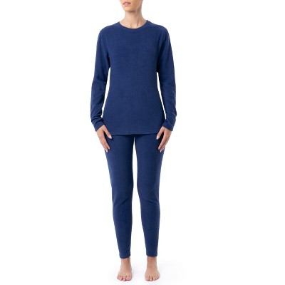 Fruit Of The Loom Women's And Plus Thermal Stretch Fleece Top And Pant Set  : Target