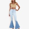 Anna-Kaci Classic Retro High Waist Long Denim Frayed Hem Bell Bottom Jeans - 2 of 4