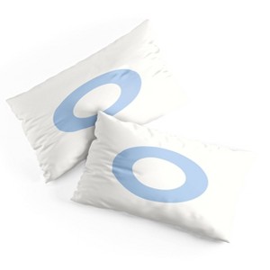 Deny Designs King April Lane Art Block Blue Monogram O Microfiber Printed Pillow Sham - 1 of 3