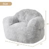 Plush Bean Bag Lounge Chair with Armrests – Foam-Filled Sofa for Adults & Kids, Floor Seating for Living Room - 3 of 4