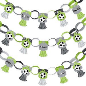 Big Dot of Happiness Goaaal - Soccer - 90 Chain Links & 30 Paper Tassels Decoration Kit - Baby Shower or Birthday Party Paper Chains Garland - 21 feet - 1 of 4