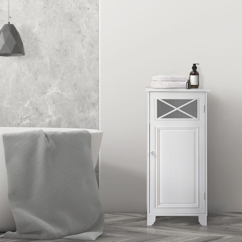 Teamson Home Dawson Freestanding Slim Floor Cabinet, White, 2 of 8