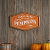 Framed Metal Farm Fresh Pumpkins Sign 19.5"L - 2 of 4