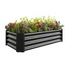 Okak Rectangular Metal Raised Garden Bed Durable Outdoor Planter Box for Vegetables, Flowers, Herbs, 47"/70"/91"W, 3 Colors - 2 of 4