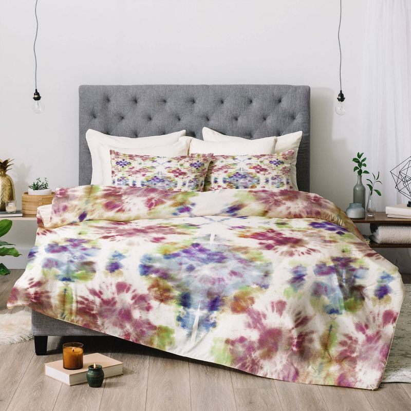 Schatzi Brown Bexeley Tie Dye Rainbow Comforter Set - Deny Designs, 3 of 8