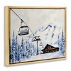 Stupell Industries Winter Ski Lift Cabin Floating Frame Canvas Art - 2 of 4