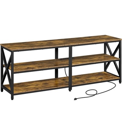 Yaheetech Vintage 3-layer TV Stand TV Console with Power Outlet