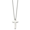 Black Bow Jewelry Stainless Steel 3D Ichthus & Cross Necklace, 16 Inch - 2 of 4