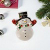 Unique Bargains Christmas Brooches YNCP1349 Boxing Snowman Alloy Dripping Wax White 1.46"x1.77" 1 Pc - 2 of 4