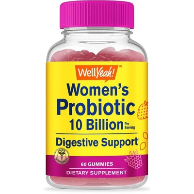 WellYeah Probiotic Gummies for Woman - 10 Billion CFU - 60 Gummies