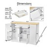 Kitchen Cabinet With Trash Can Storage Cabinet, Island Table For Kitchen With Drawer And Adjustable Shelves, With 13 Gallon Garbage-Cuddlewood - 4 of 4