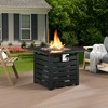Resenkos Fire Pit Table, 32-inch Square 50,000 BTU Auto-Ignition Propane Gas Firepit with Waterproof Cover Black - 3 of 4