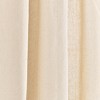 Modern Faux Linen Embroidered Edge With Attached Valance Window Curtain Panels Dark Linen 52X84 Set - 3 of 4