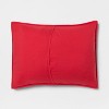 Standard Box Stitch Microfiber Kids' Quilt Sham Pillowcase Berry Red - Pillowfort™ - 3 of 3