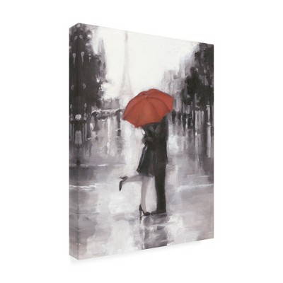 Trademark Fine Art -Ethan Harper 'Caught In The Rain' Canvas Art