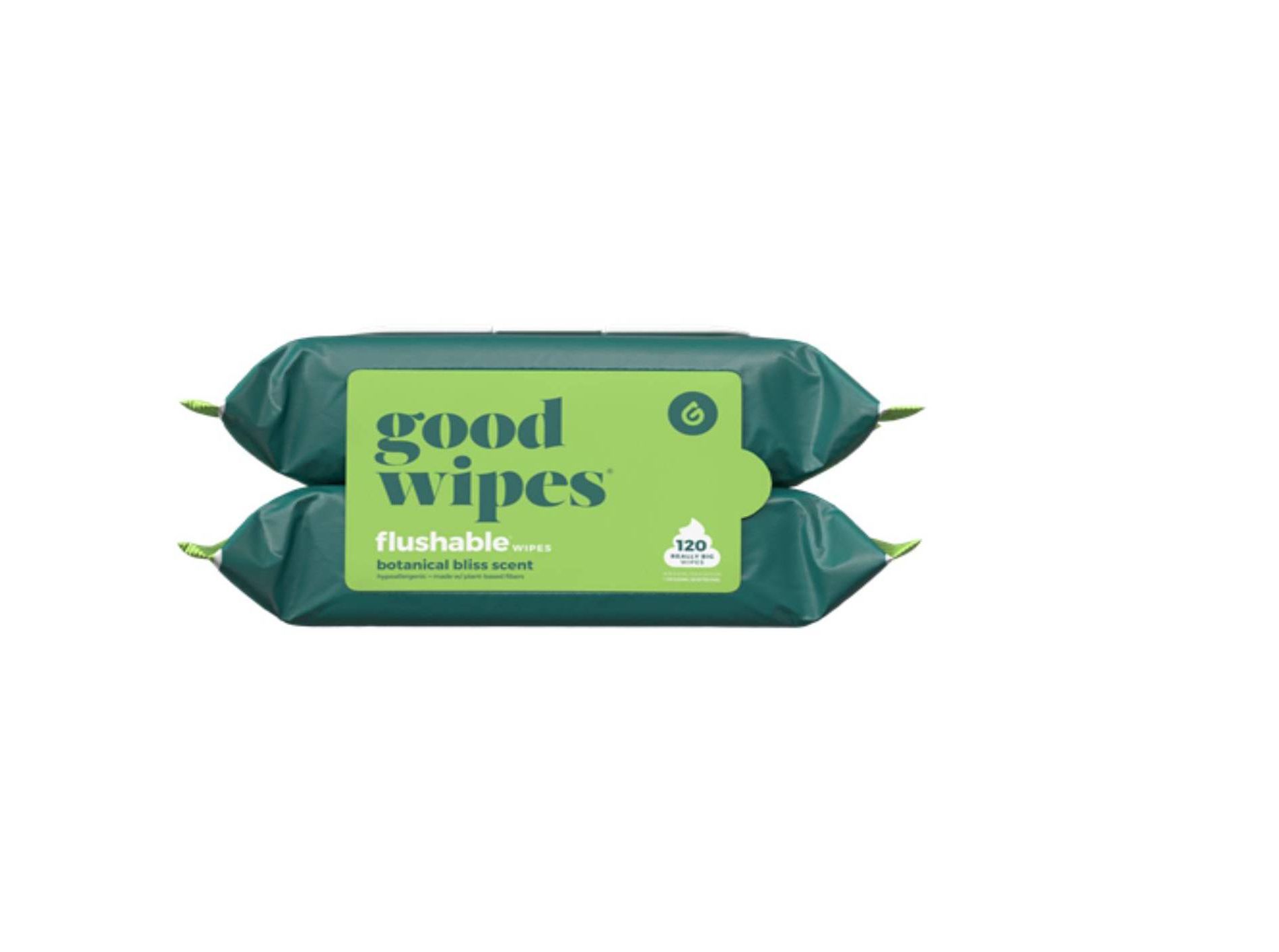 Goodwipes Botanical Bliss Flushable Wipes - 2pk/60ct