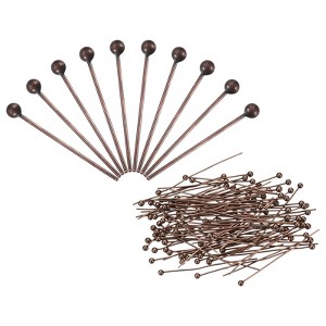 Unique Bargains Brass DIY Craft Jewelry Making Round Ball Head Pins 200 Pcs - 1 of 4