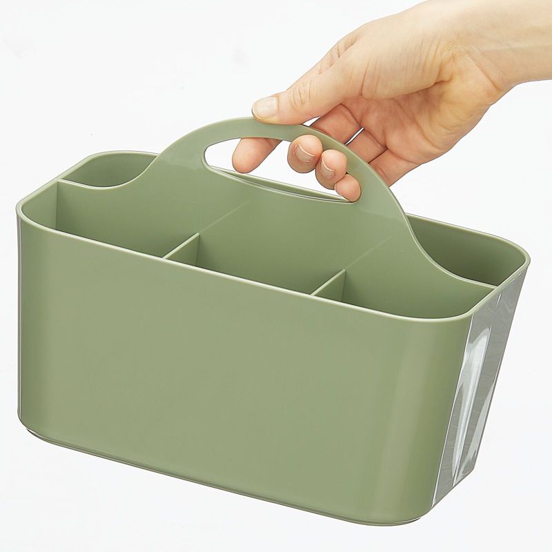 mDesign Plastic Shower Caddy Storage Organizer Basket with Handle, 5 of 7