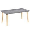 HOMCOM Nordic Tray Top Coffee Table with Solid Pine Wood Legs for Living Room or Bedroom - 4 of 4