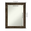 Amanti Art Fencepost Narrow Petite Bevel Wood Bathroom Wall Mirror - 4 of 4