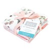 Hudson Baby Infant Girl Flannel Cotton Washcloths, Hummingbird Garden 10 Pack, One Size - 2 of 4