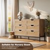 6-Drawer Tall Dresser for Bedroom, Rattan Storage Organizer for Closet, Living Room, Hallway, Entryway - 4 of 4