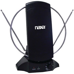 Naxa® High-Powered Amplified ATSC/HDTV/FM Indoor Antenna in Black - 1 of 1