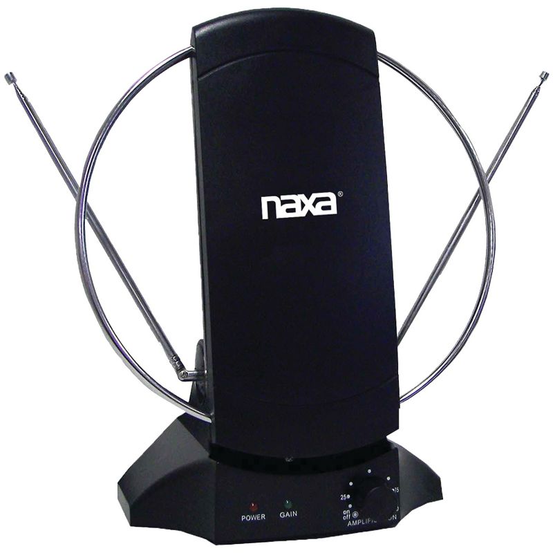 Naxa® High-Powered Amplified ATSC/HDTV/FM Indoor Antenna, 1 of 2