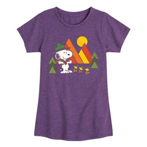 Girls' - Peanuts - Retro Trailblazers Fitted Short Sleeve Graphic T-Shirt - 1 of 4