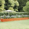 vidaXL corten Steel Garden Planter - Large Raised Bed for Balcony/Patio/Garden, Weatherproof Steel, 236.2x31.5x17.7 in, Rustic Brown - 2 of 4