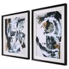 Uttermost Winterland Abstract Wall Art Set of 2 – 38.75"H Modern Prints with Linen Mat & Black Pine Wood Frames - 3 of 4