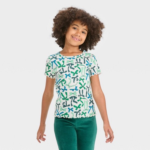 Girls' Striped Cover Up Top - Cat & Jack™ Blue M : Target