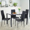 BestMassage Dining Table Set Modern 5-Piece Dining Room Table and Chairs - 2 of 4