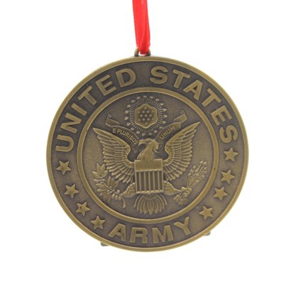 Holiday Ornaments 3.5" U.S. Army Metal Ornament Military Patriotic  -  Tree Ornaments