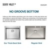 Serene Valley 25 by 22 Inches 16 Gauge No Groove Bottom Stainless Steel Dual Mount Kitchen Sink with Rear Drain and Heavy Duty Grids - 4 of 4
