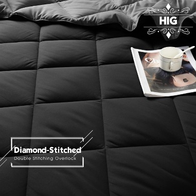 HIG 3 Piece Reversible Queen Comforter Set, Red Down Alternative Bedding Set, All Season Microfiber Comforter with Two Shams — фото 3