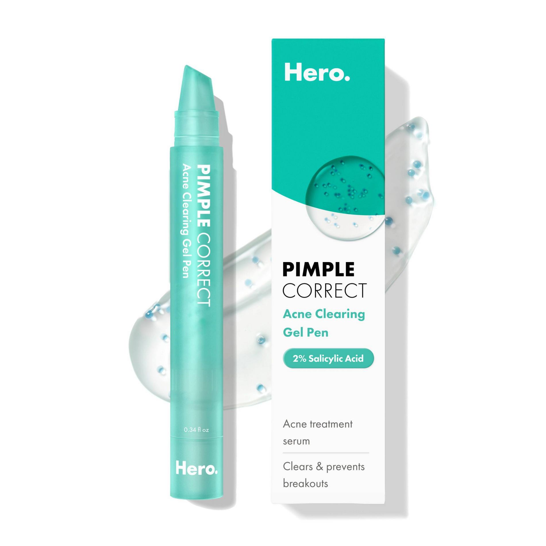 Hero Cosmetics Pimple Correct Pen - 10ml: Spot Treatment, Anti-Acne, Contains Salicylic Acid, Normal Skin