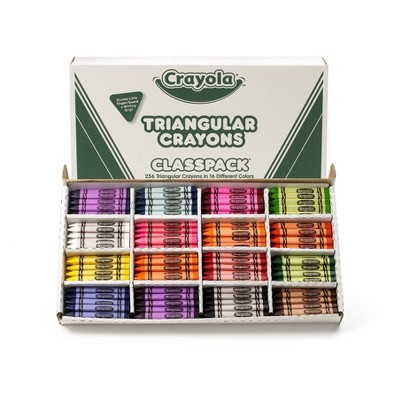 Crayola Triangular Crayon Classpack 256ct 16 Colors