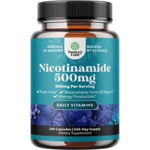 Nicotinamide Capsules, Mitochondrial Energy and Potent Skin Supplement, Nature's Craft, 240ct - 1 of 4