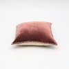 Chery Life Stonewashed Cotton Velvet Throw Pillow with Decorative Handstiched Edges-19X19" - 2 of 4