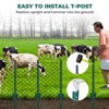 COZONY Metal Fence Posts, 5 Feet U-Channel No-Dig Steel Stakes for Garden Yard Farm, Heavy Duty Outdoor Fencing,Pack of 6 - 4 of 4